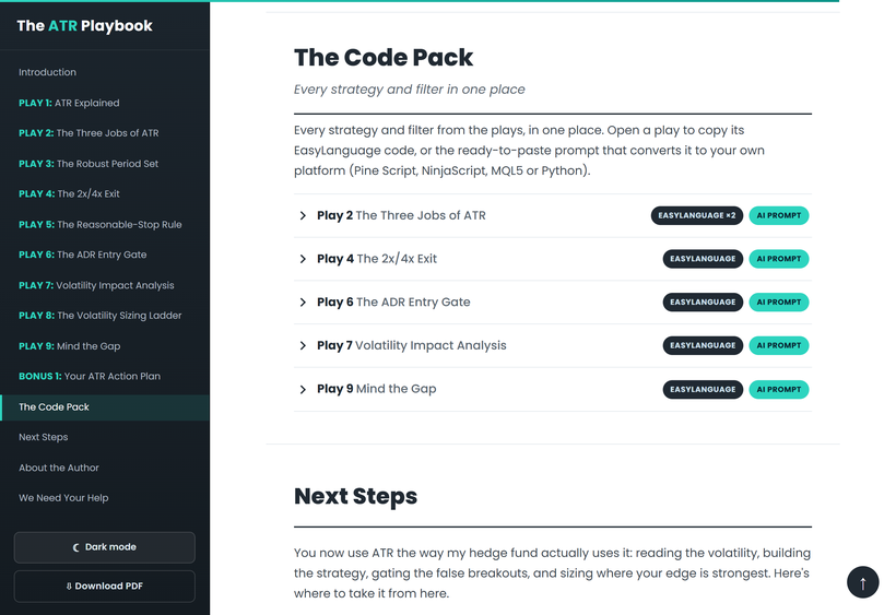 The Code Pack inside the playbook
