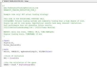 The Breakout Trading Revolution sample code