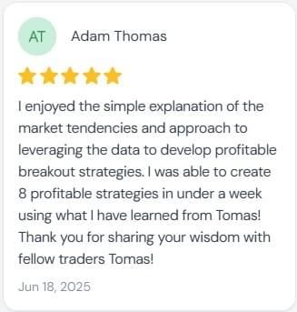 Adam Thomas: I was able to create 8 profitable strategies in under a week
