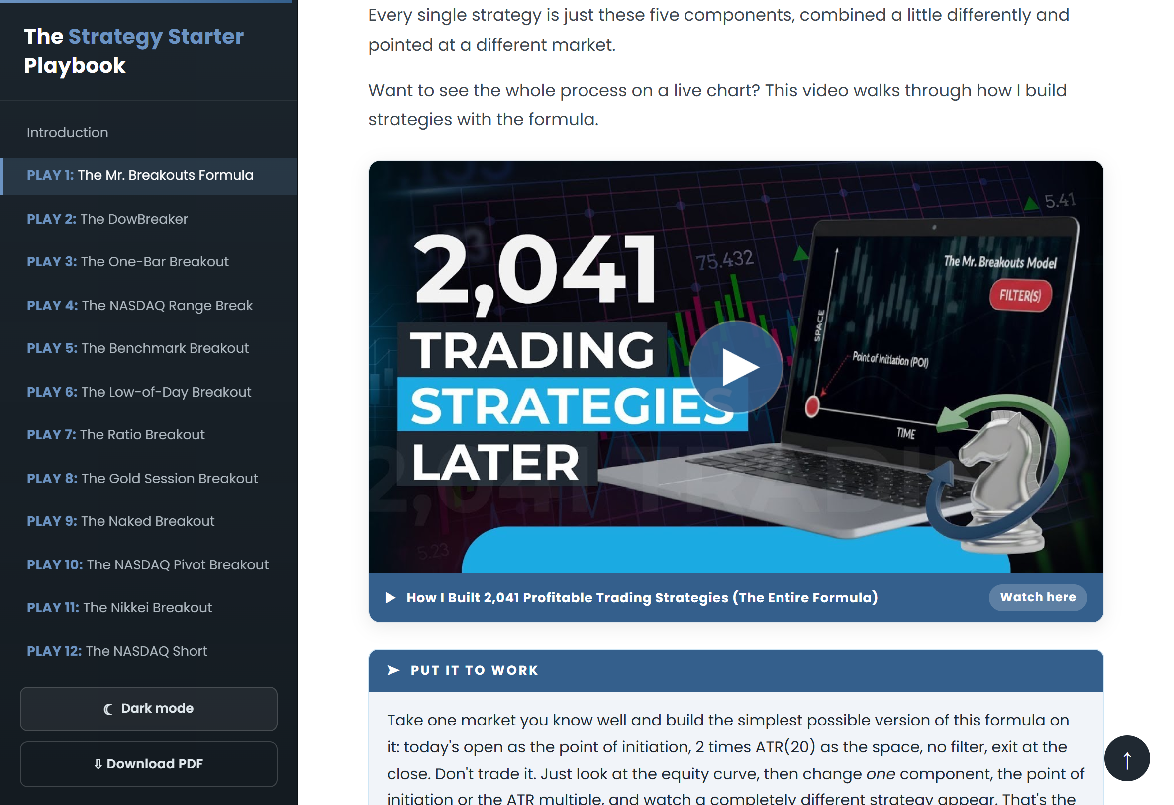The interactive online edition of The Strategy Starter Playbook
